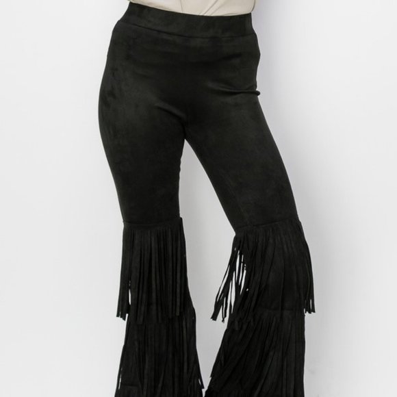 VOCAL SUEDE FRINGE PANTS (3-COLORS) STEVIE KNICKS Woodstock HIPPIE western SM-3X - Picture 6 of 12